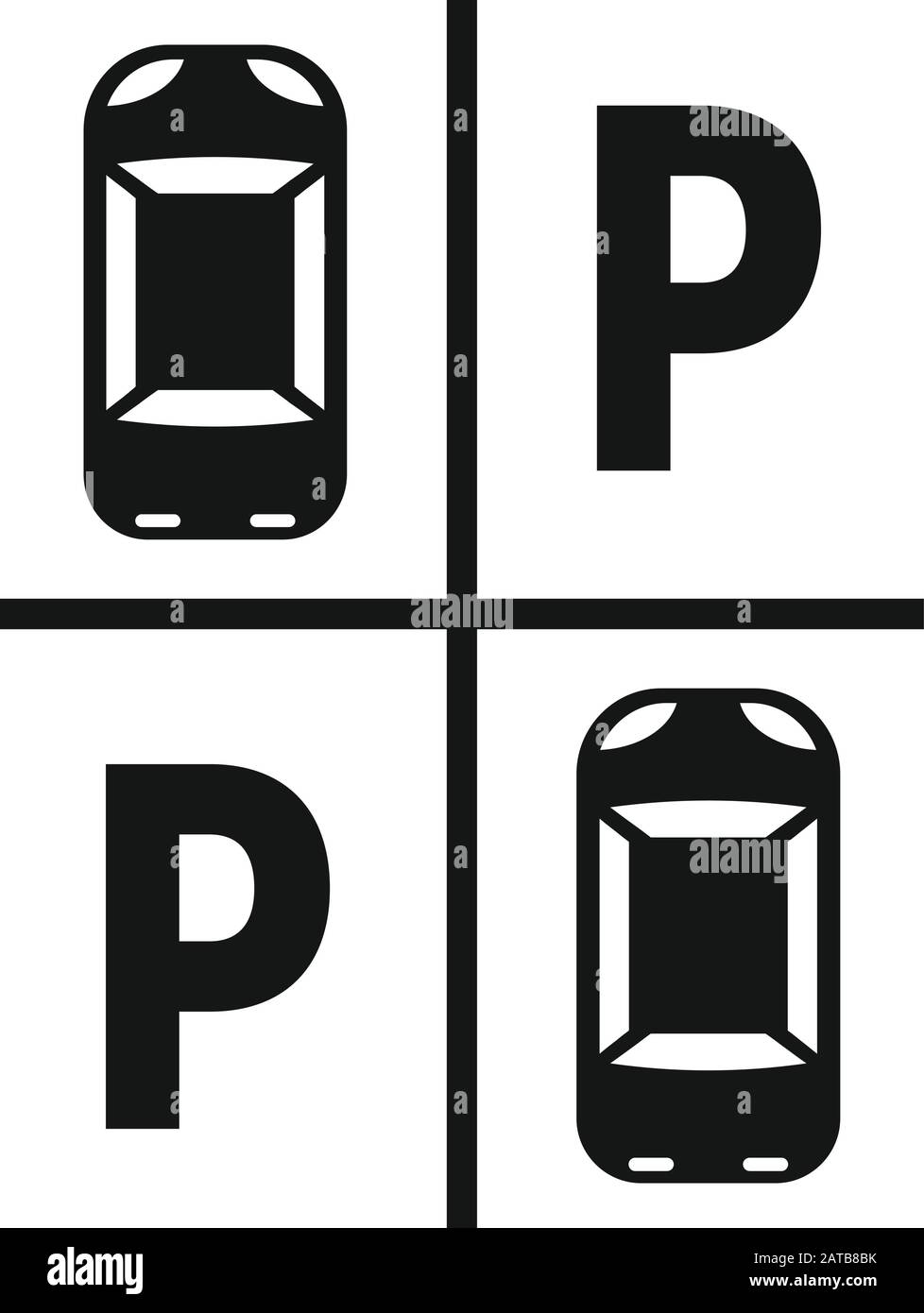 Icône de parking au supermarché. Illustration simple de l'icône de vecteur de parking de supermarché pour la conception de Web isolée sur fond blanc Illustration de Vecteur
