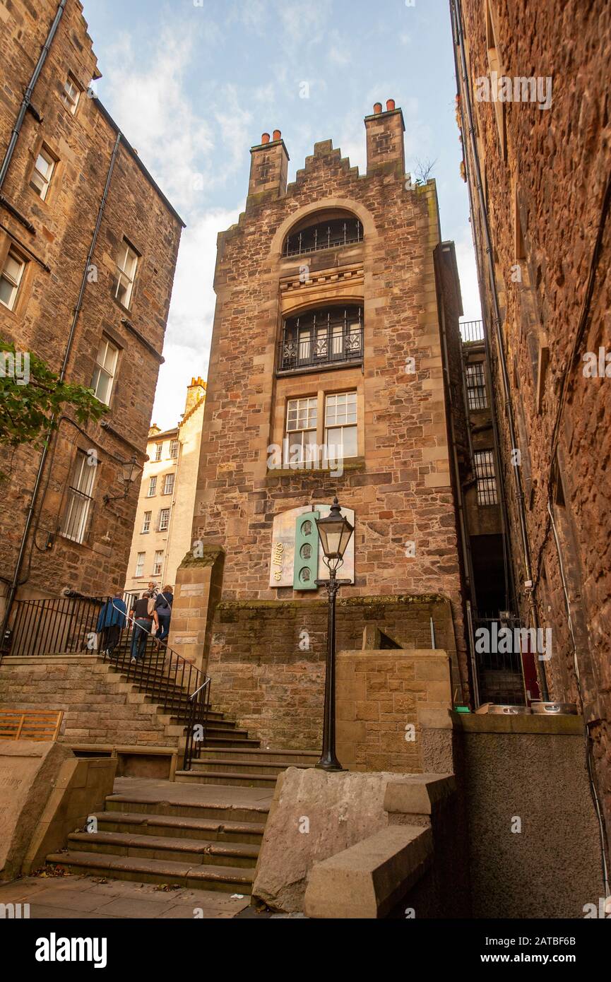 Le Musée des écrivains à la proximité de Lady Stair, vu de derrière.Edinburgh cityscape/voyage photographie de Pep Masip. Banque D'Images