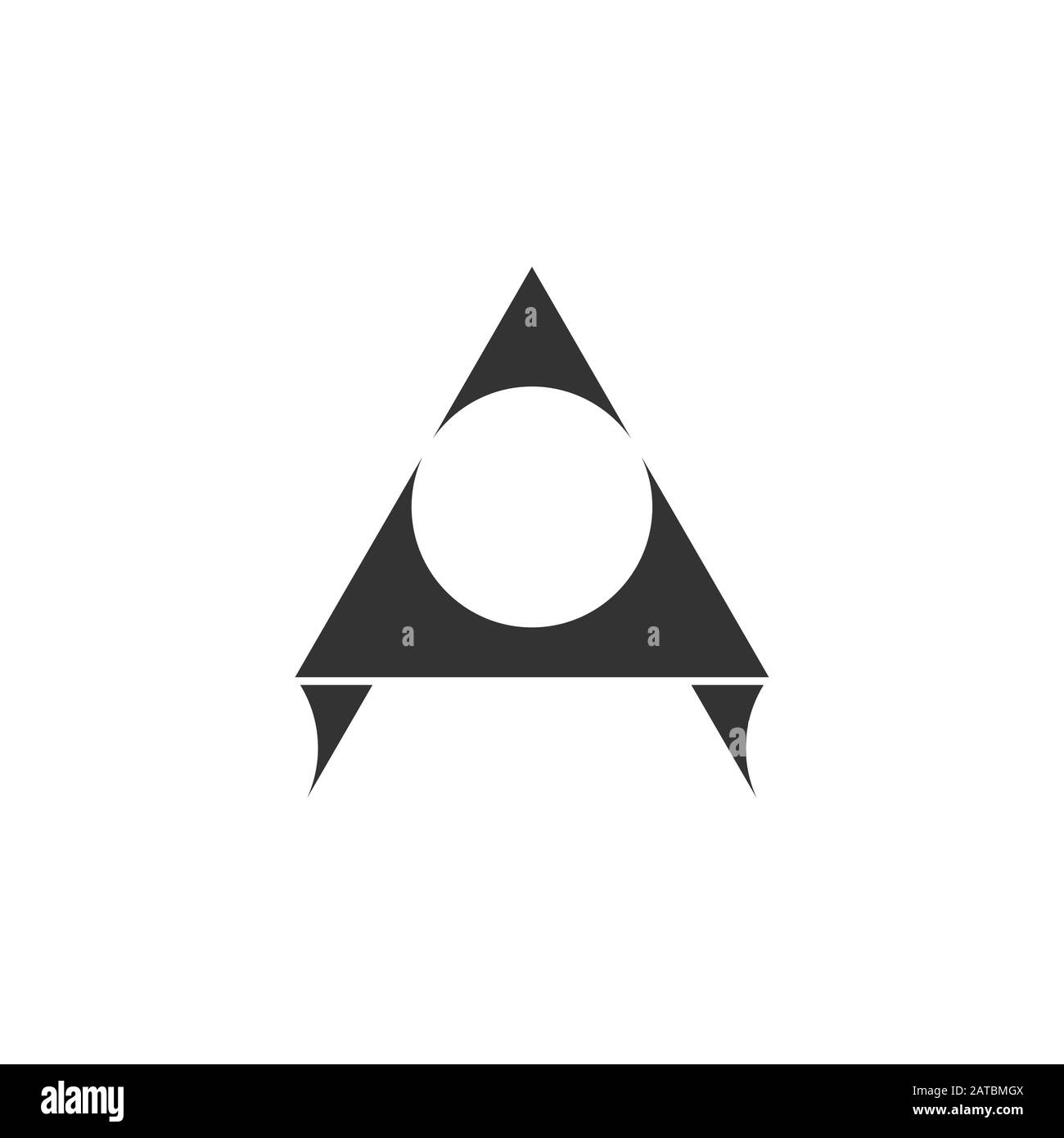 Lettre d'un triangle 3d vector logo Illustration de Vecteur