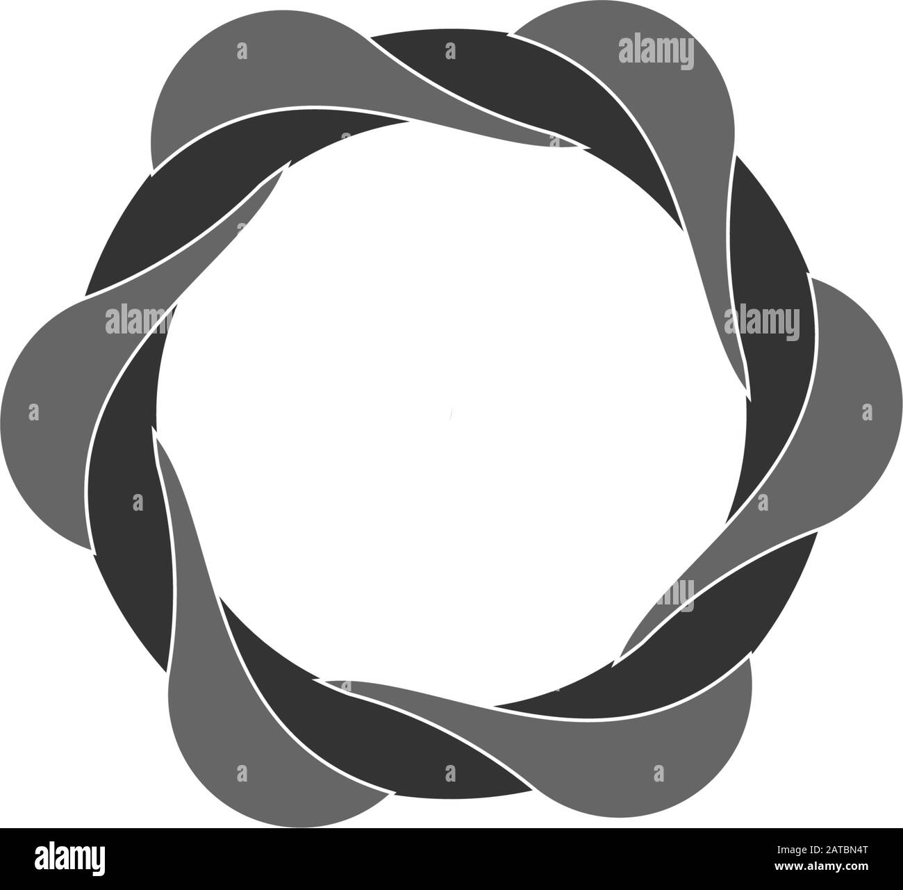 symbole de rotation simple en 3 dimensions symbole de mouvement logo vectoriel Illustration de Vecteur