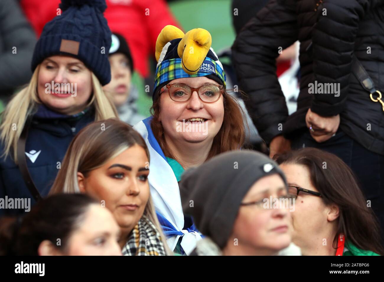 Pendant le match Guinness Six Nations au stade Aviva, Dublin. Banque D'Images