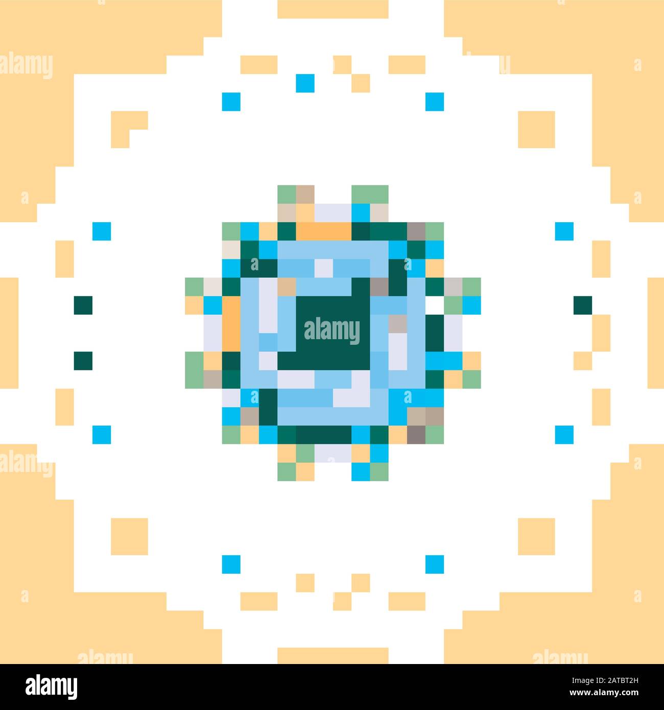 Les modèles Mandala sur fond jaune illustration Illustration de Vecteur