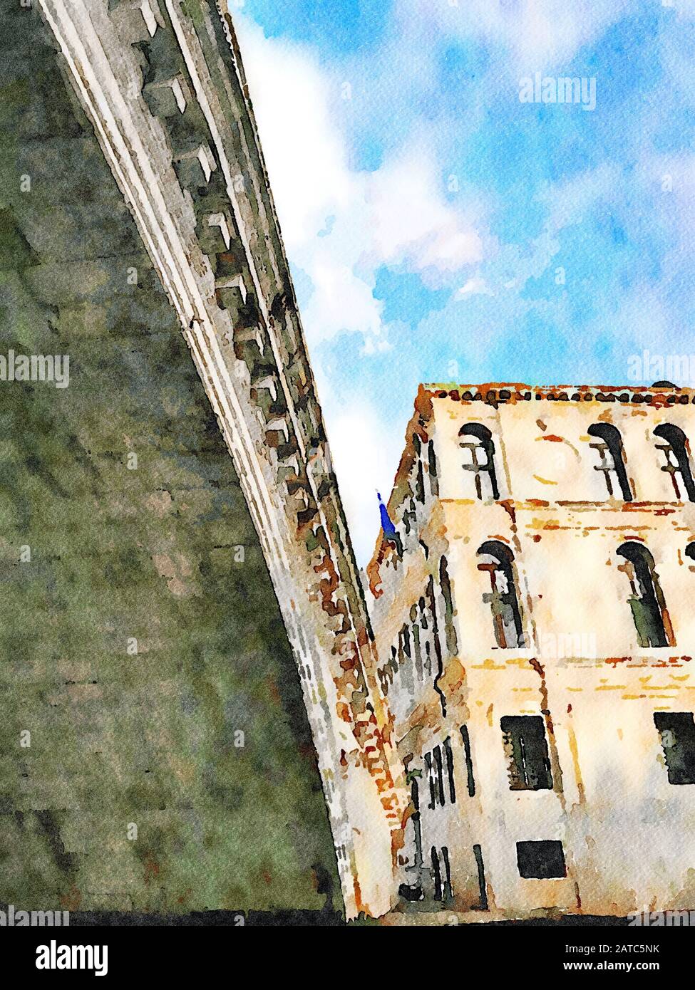 Un aperçu du célèbre pont de Venise sur le Grand Canal Banque D'Images