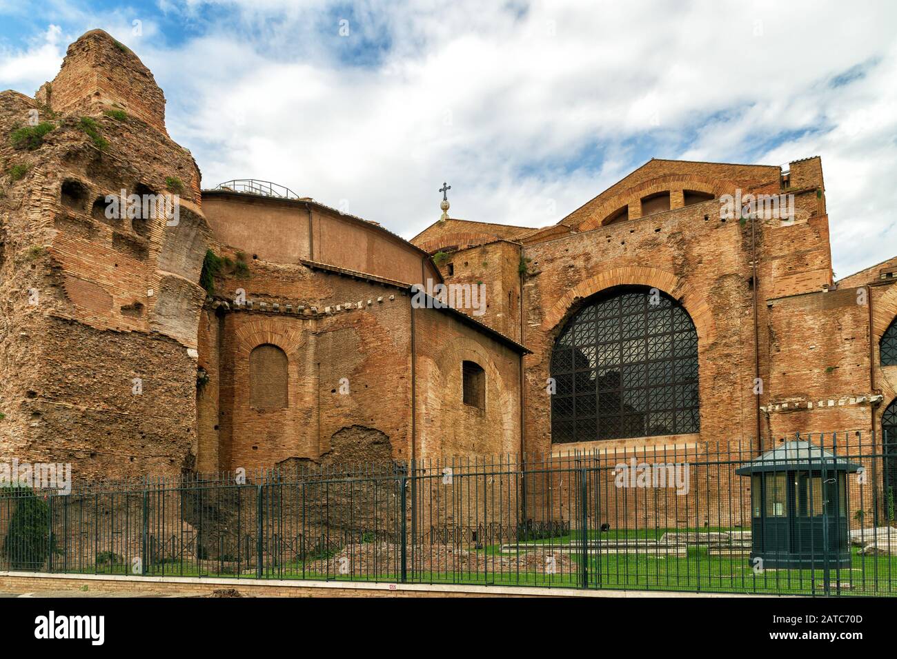 Ruines des bains de Dioclétien (Thermae Dioclétiani) à Rome, Italie Banque D'Images