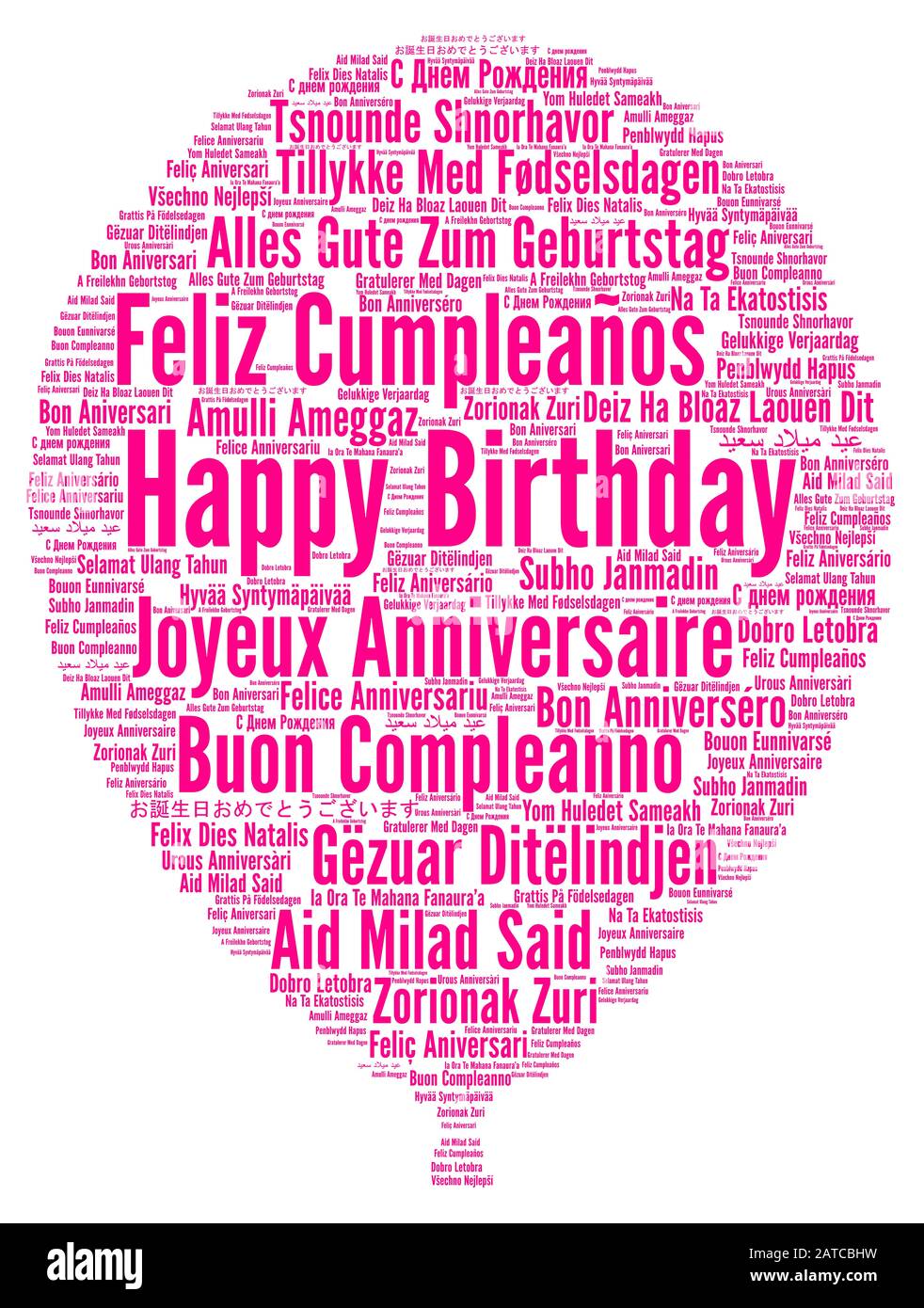 Joyeux Anniversaire En Plusieurs Langues Banque De Photographies Et D Images A Haute Resolution Alamy