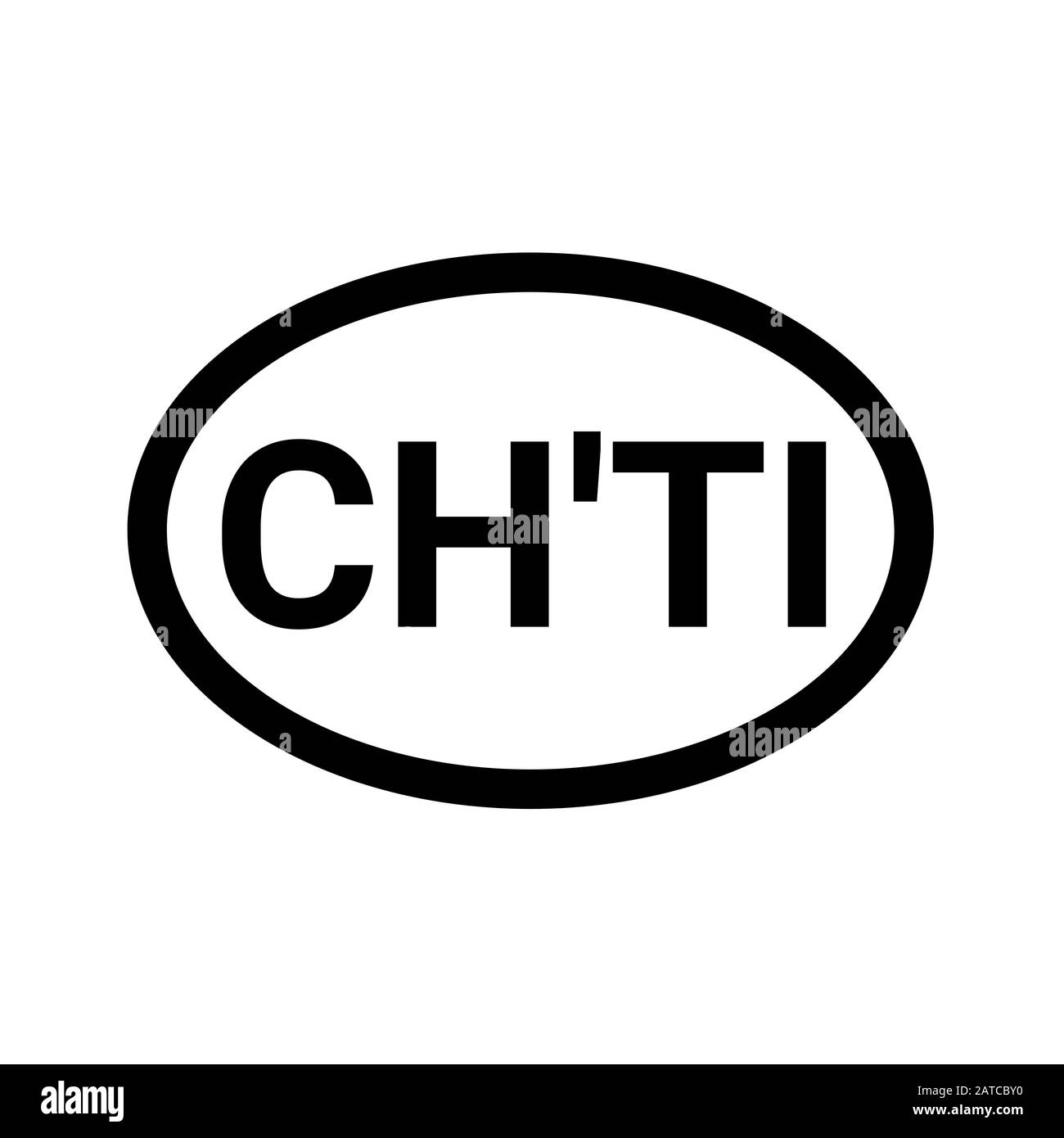 Code pays immatriculation véhicule CH'TI Banque D'Images