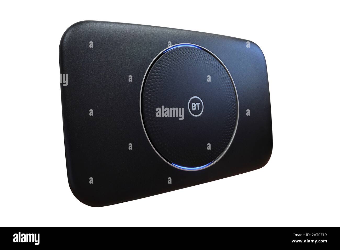 BT Smart Hub 2 isolé sur un fond blanc Banque D'Images
