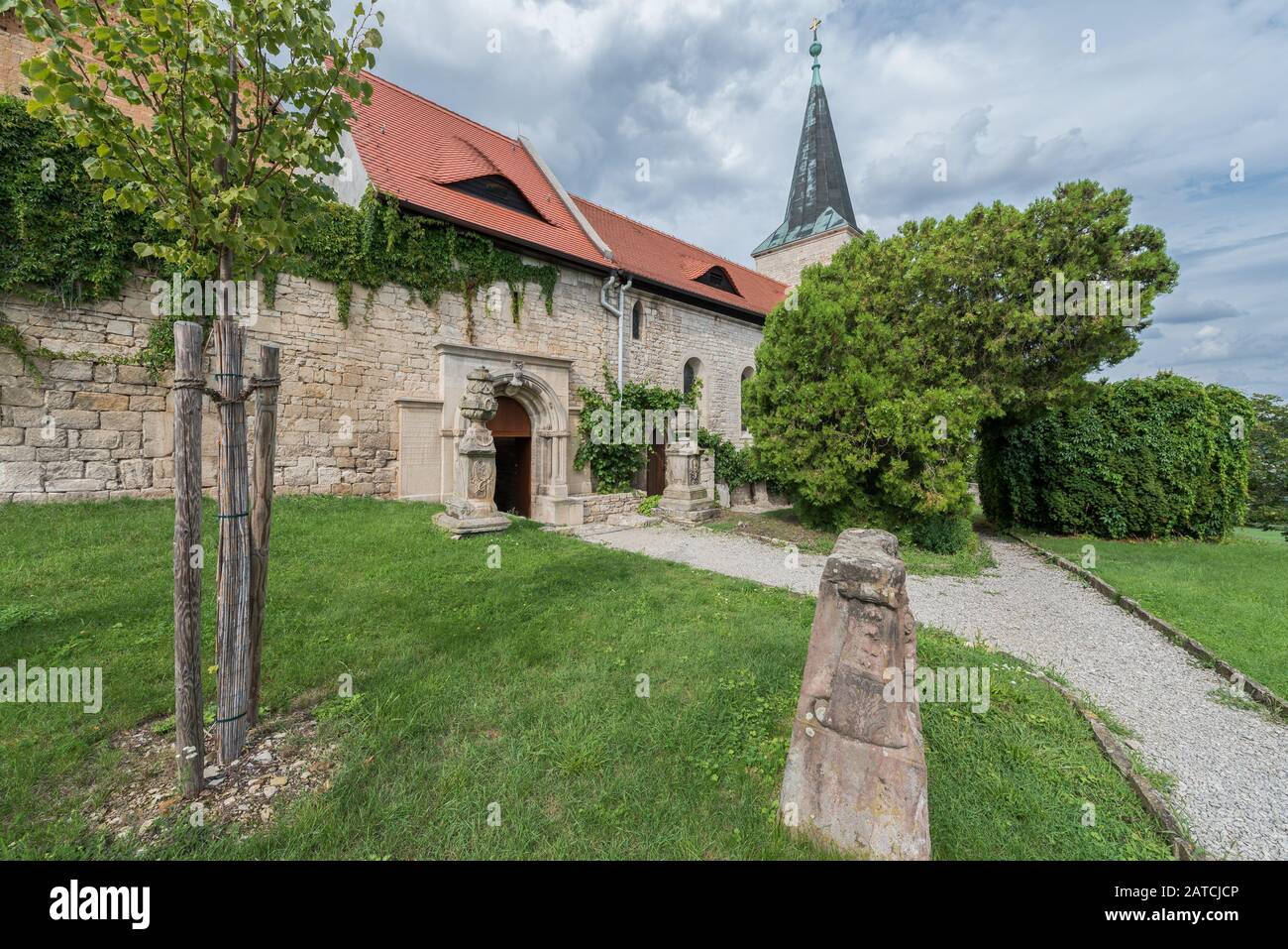 Église du monastère de Zscheiplitz, Saxe-Anhalt, Allemagne Banque D'Images