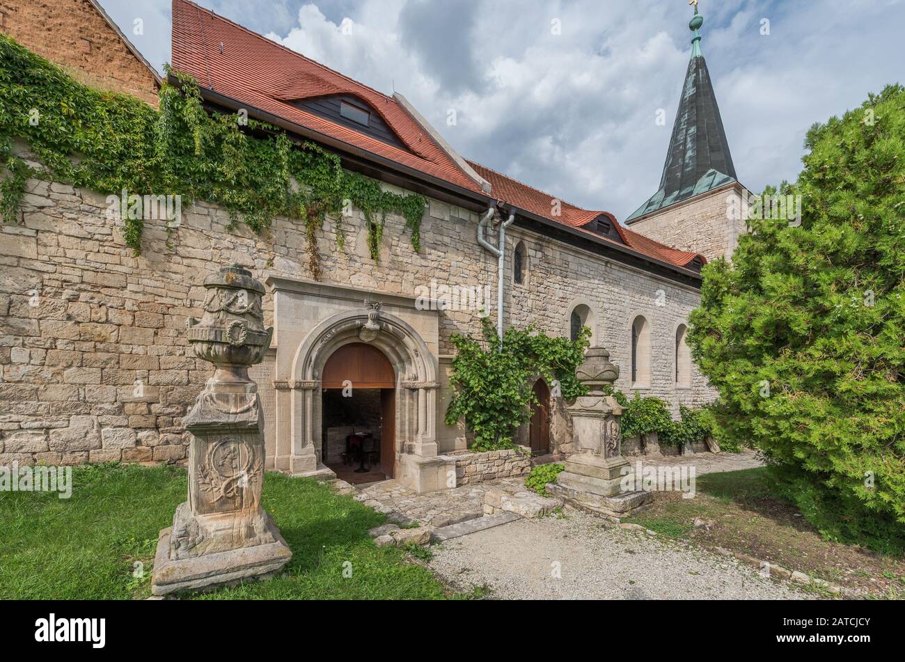 Église du monastère de Zscheiplitz, Saxe-Anhalt, Allemagne Banque D'Images