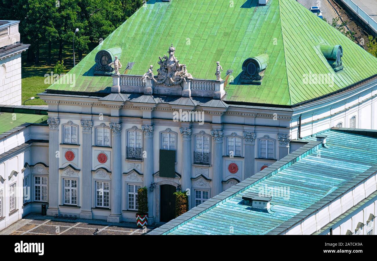 Musée Du Palais De Toit En Cuivre Au Château Royal De Varsovie Banque D'Images