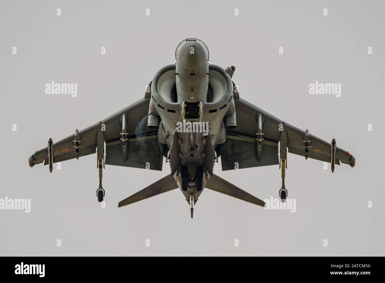 L'exposition des avions de combat EAV-8 B Harrier II plus de la Marine espagnole au Royal International Air Tattoo, RAF Fairford, Royaume-Uni, le 21 juillet 2019. Banque D'Images