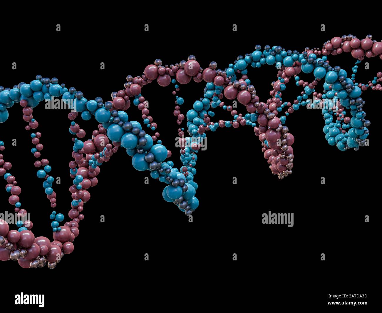 La chaîne d'ADN. Abstract background scientifique. Belle illustraion. La biotechnologie, la biochimie, de la génétique et de la médecine. Le rendu 3D Banque D'Images