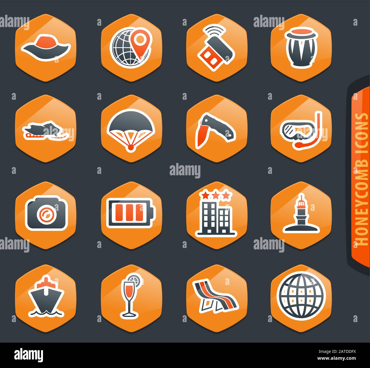 Billet d'icons set Illustration de Vecteur