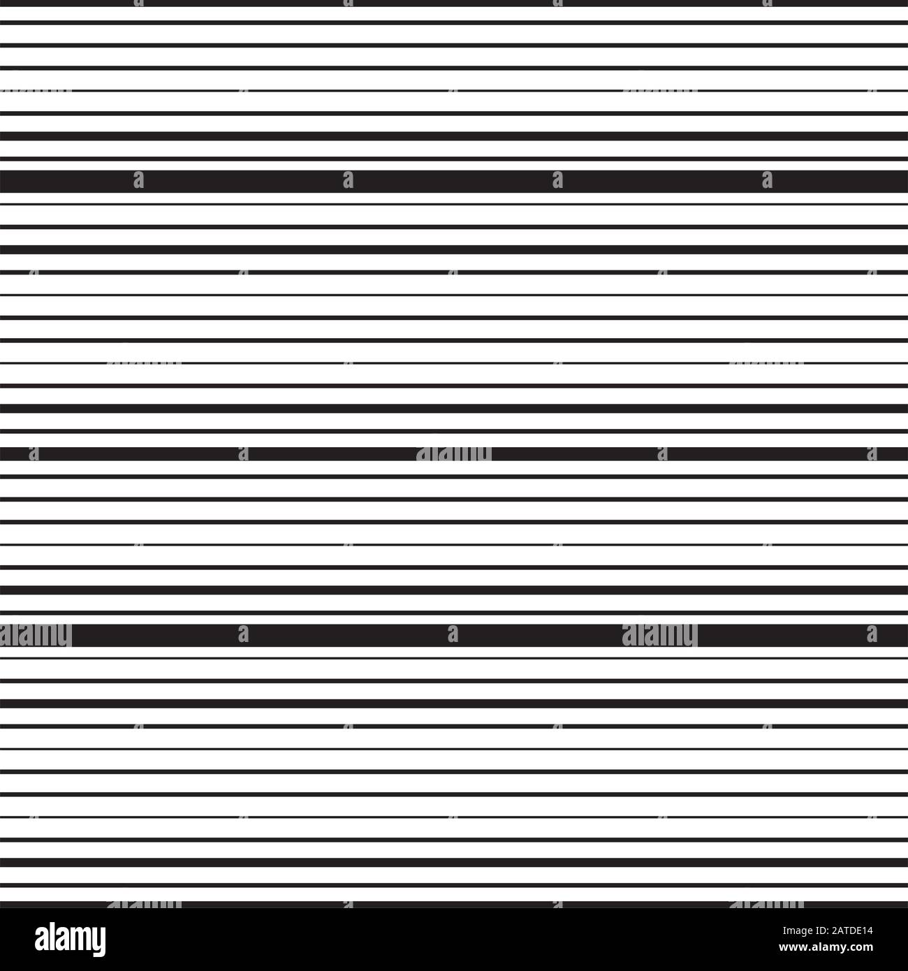 Motif rayé horizontal sans couture. Répétition de la texture avec des lignes droites parallèles noires sur fond blanc. Illustration vectorielle doublée. Illustration de Vecteur