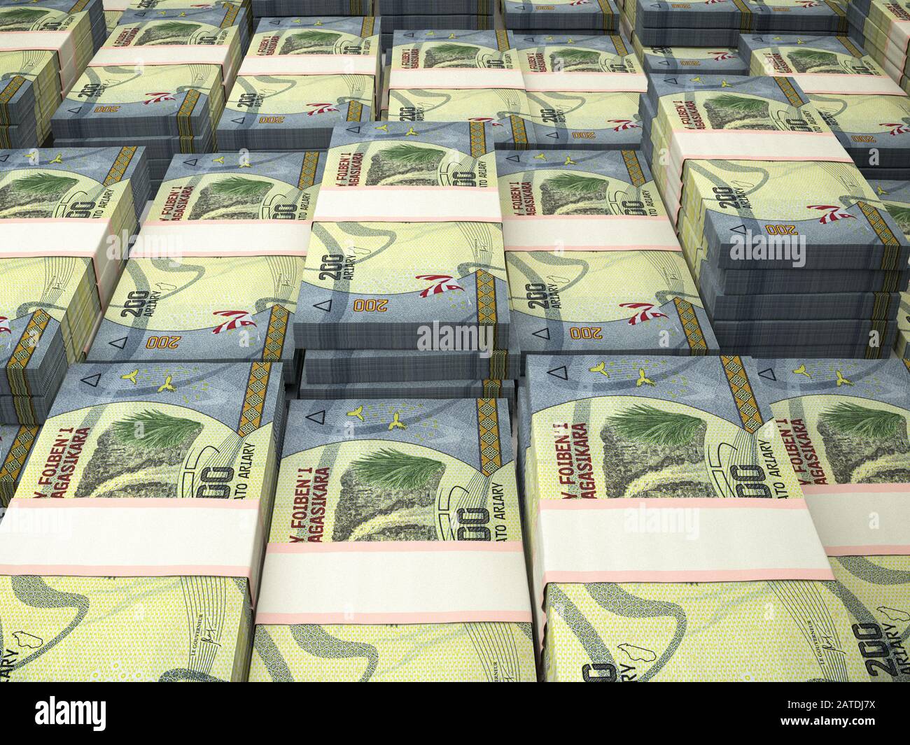 Argent Madagascar. Contexte financier. Photo de clôture de monnaie  malgache. 200 Ariary Photo Stock - Alamy