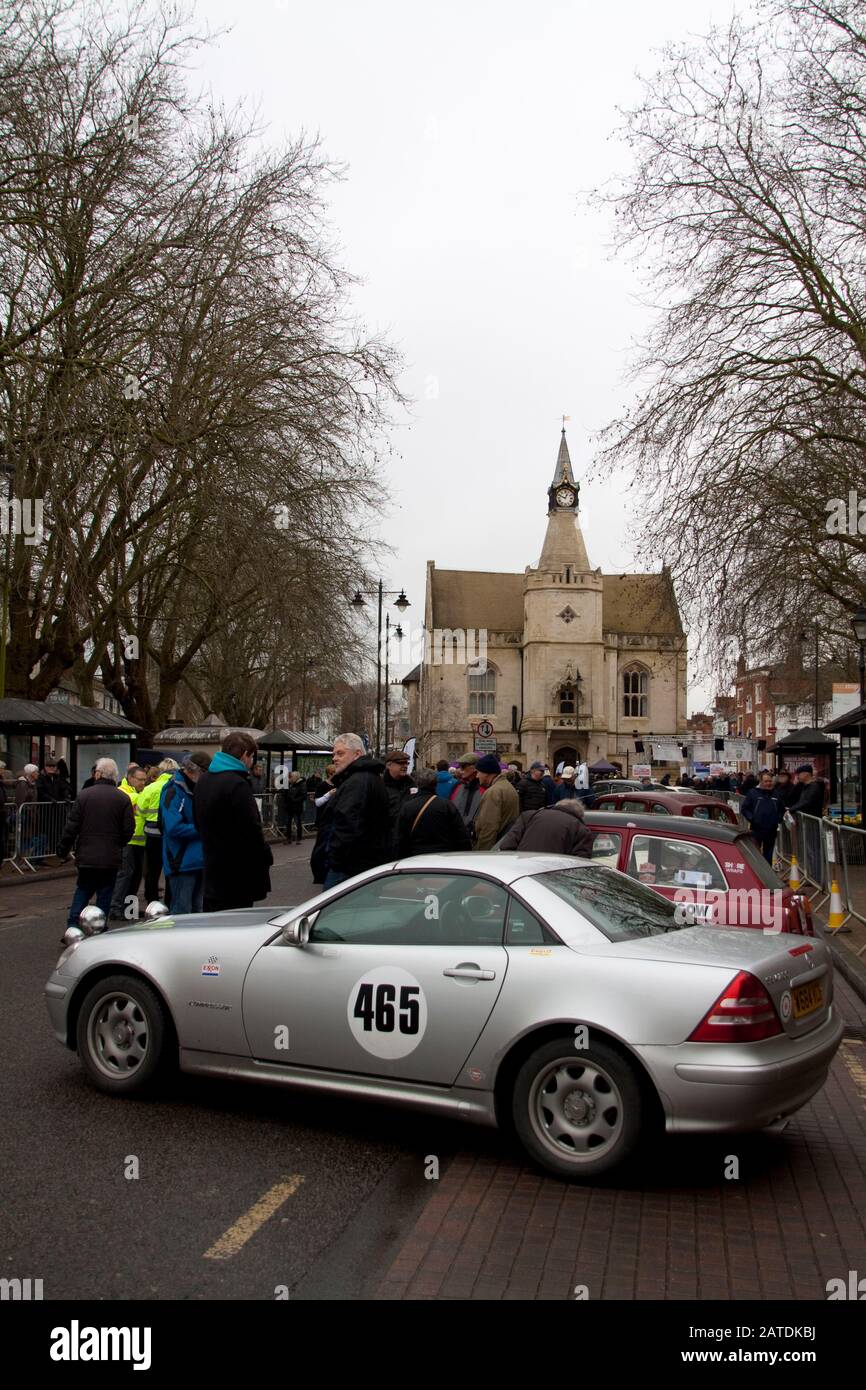 Monte Carlo Rally Banbury 2020 Mercedes Slk Banque D'Images