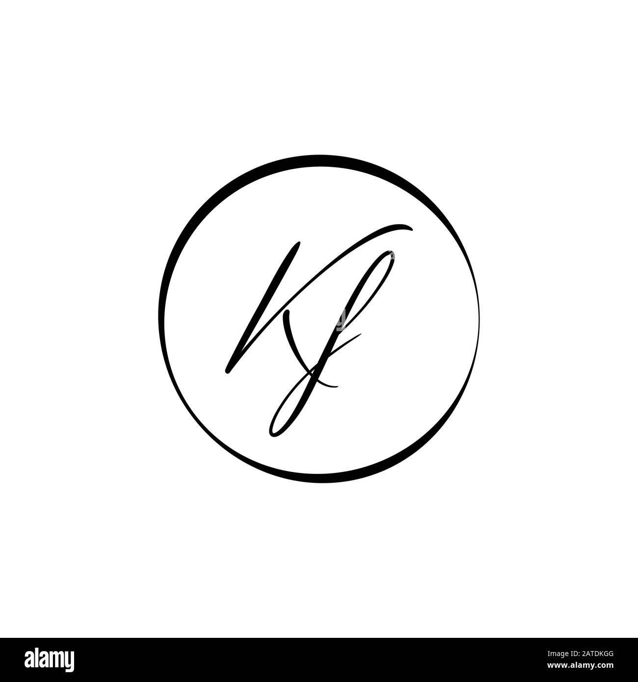 Modèle vectoriel de conception de logo KF de l'alphabet initial. Lettre Abstraite Kf Logo Lié Illustration de Vecteur