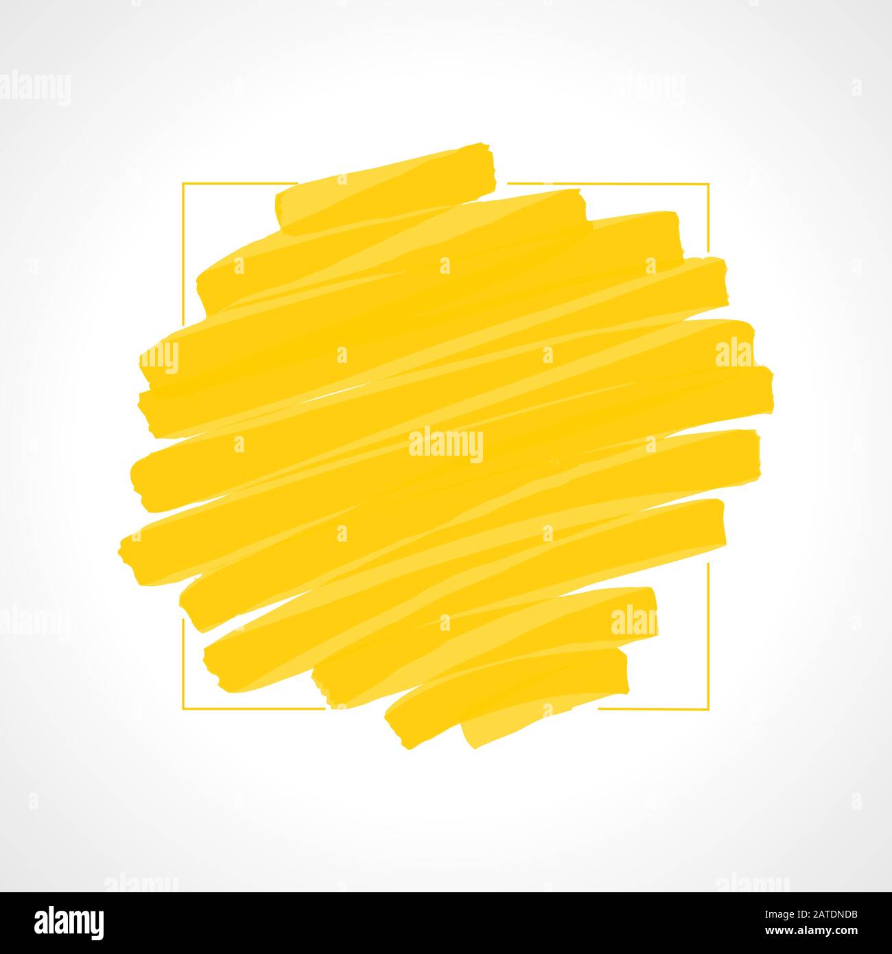 Rayures surlignées jaunes dessinées à la main. Modèle d'arrière-plan de traits de marqueur. Optimisé pour les changements de couleur en un clic. Couleurs transparentes EPS10 Vector illu Illustration de Vecteur