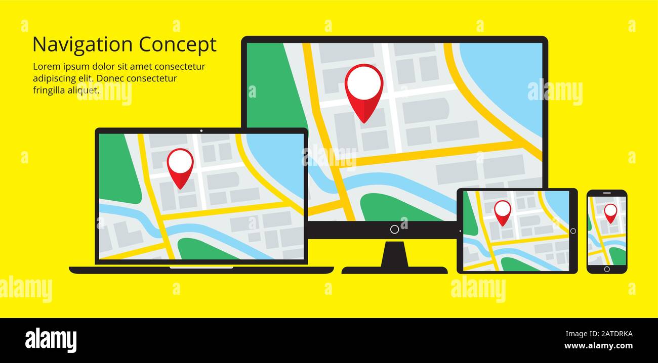 Cartographie informatique Banque d'images vectorielles - Alamy