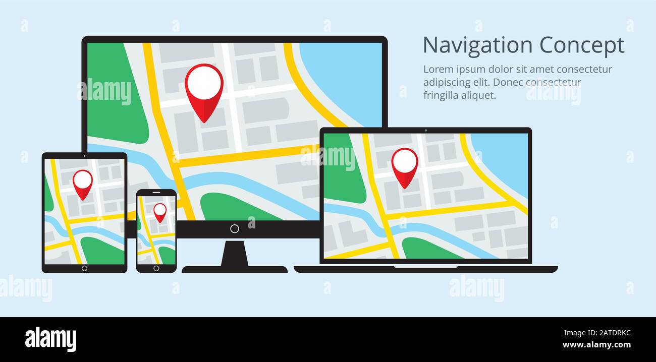 Cartographie informatique Banque d'images vectorielles - Alamy
