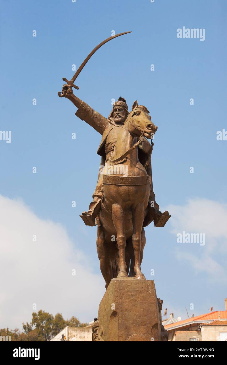 Monument à l'Emir Abdelkader El Djezairi à Alger, la capitale de l'Algérie Banque D'Images