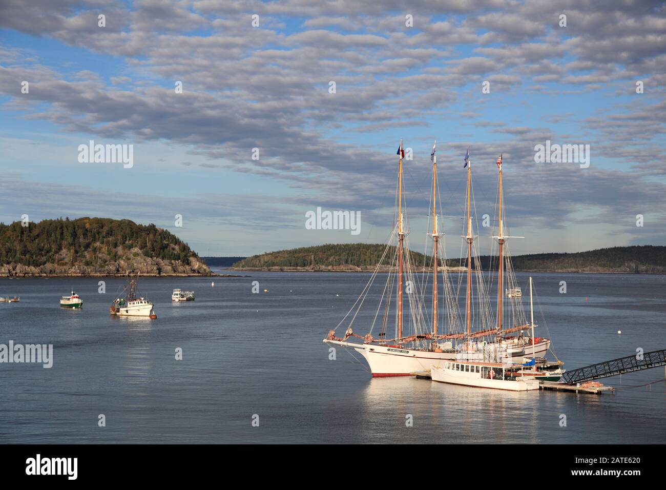 Margaret Todd Windjammer Cruise Voilier, Bar Harbour, Mount Desert Island, Maine, Nouvelle-Angleterre, États-Unis Banque D'Images