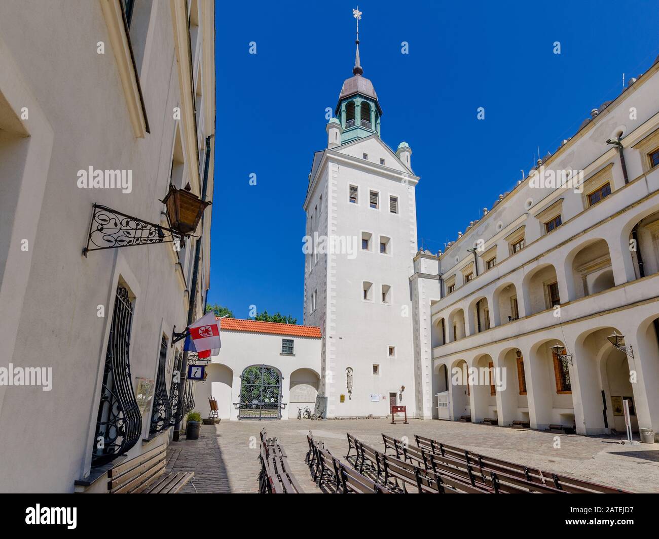 Szczecin, Province De Pomeranian Ouest, Pologne. Château de Pomeranian Dukes, Bailey intérieur. Banque D'Images