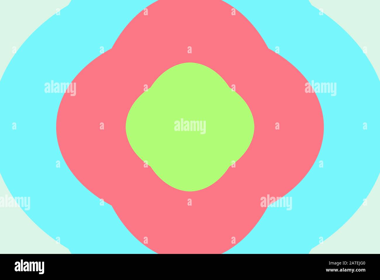Cercles courbes fractales abstraits Banque D'Images