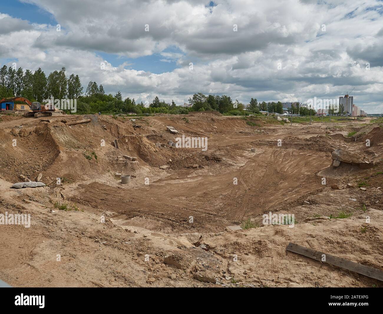 Travailleurs. Briques.Route. Banque D'Images