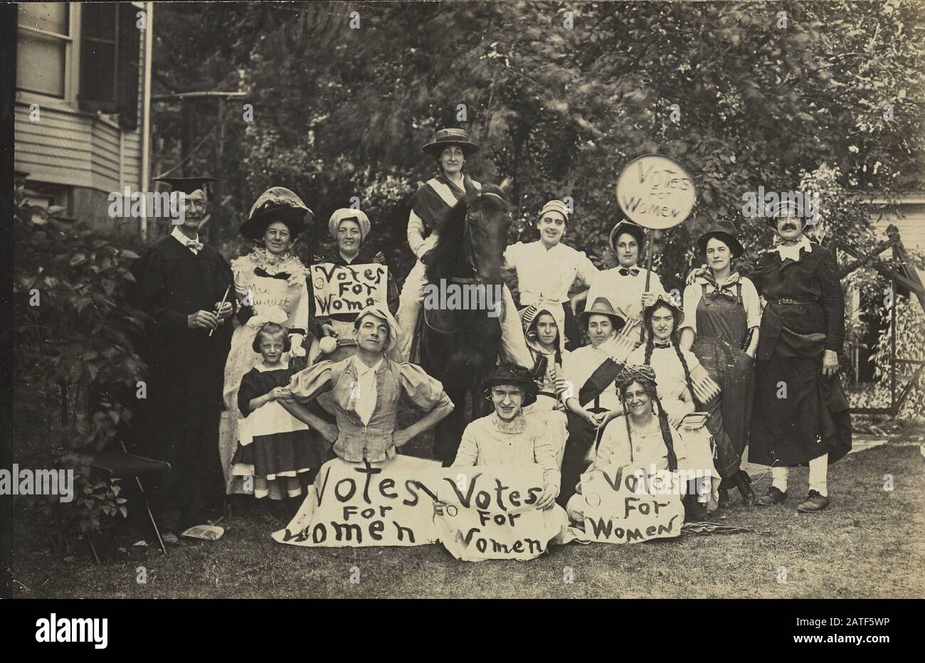 Real photo Postcard - Votes pour les femmes - suffrage des femmes aux États-Unis 1840' 1920' Banque D'Images
