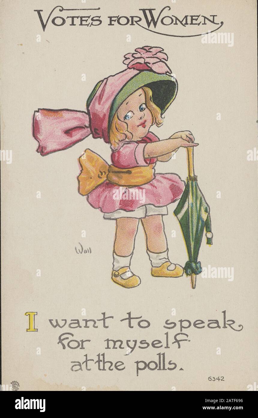 Votes pour les femmes - Je Veux Parler pour Moi - suffrage des femmes aux États-Unis 1840' 1920' Banque D'Images