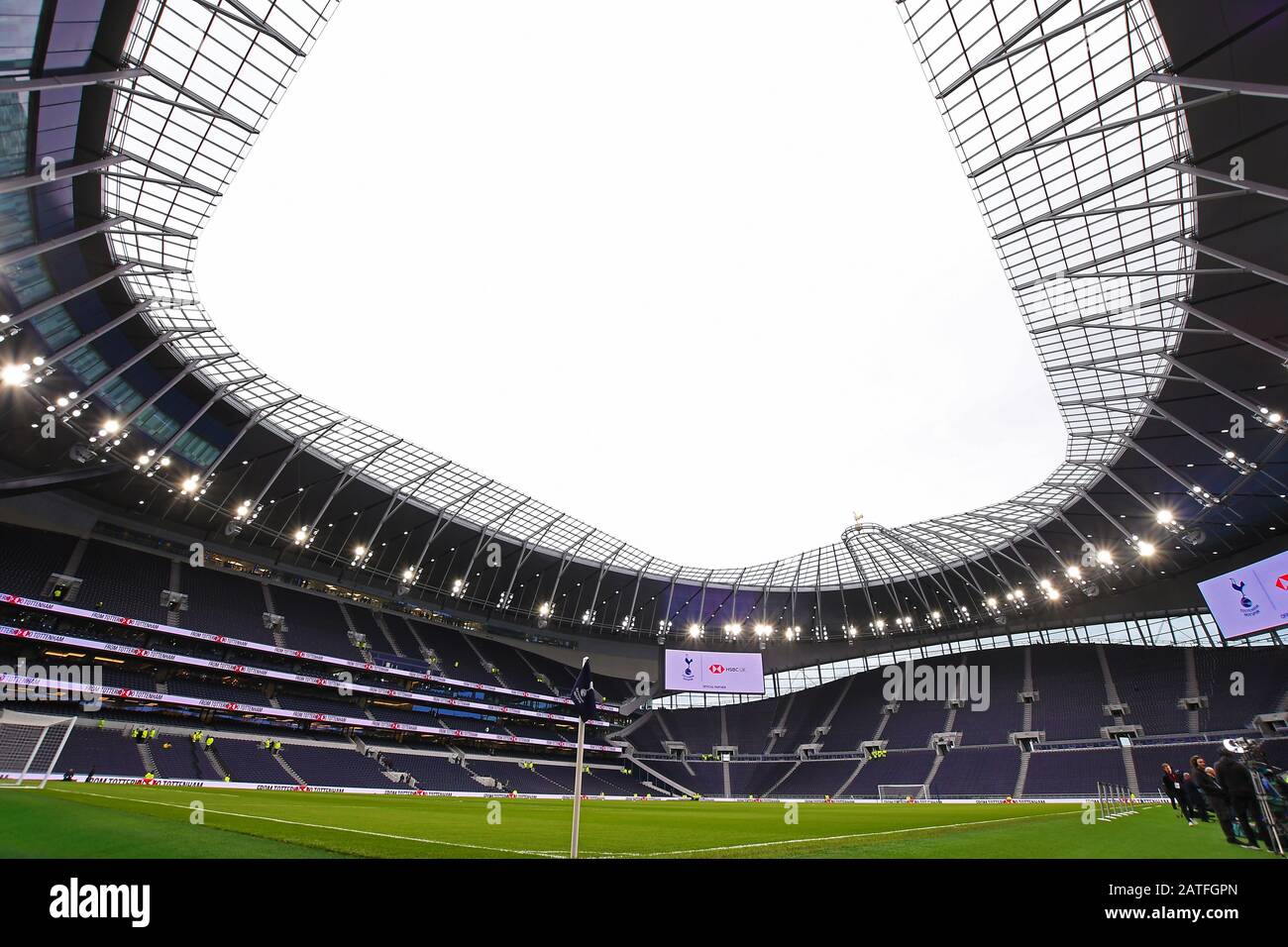 Londres, ANGLETERRE - 2 FÉVRIER 2020: Vue générale du lieu vu avant le match de la Premier League 2019/20 entre Tottenham Hotspur FC et Manchester City FC au stade Tottenham Hotspur. Banque D'Images