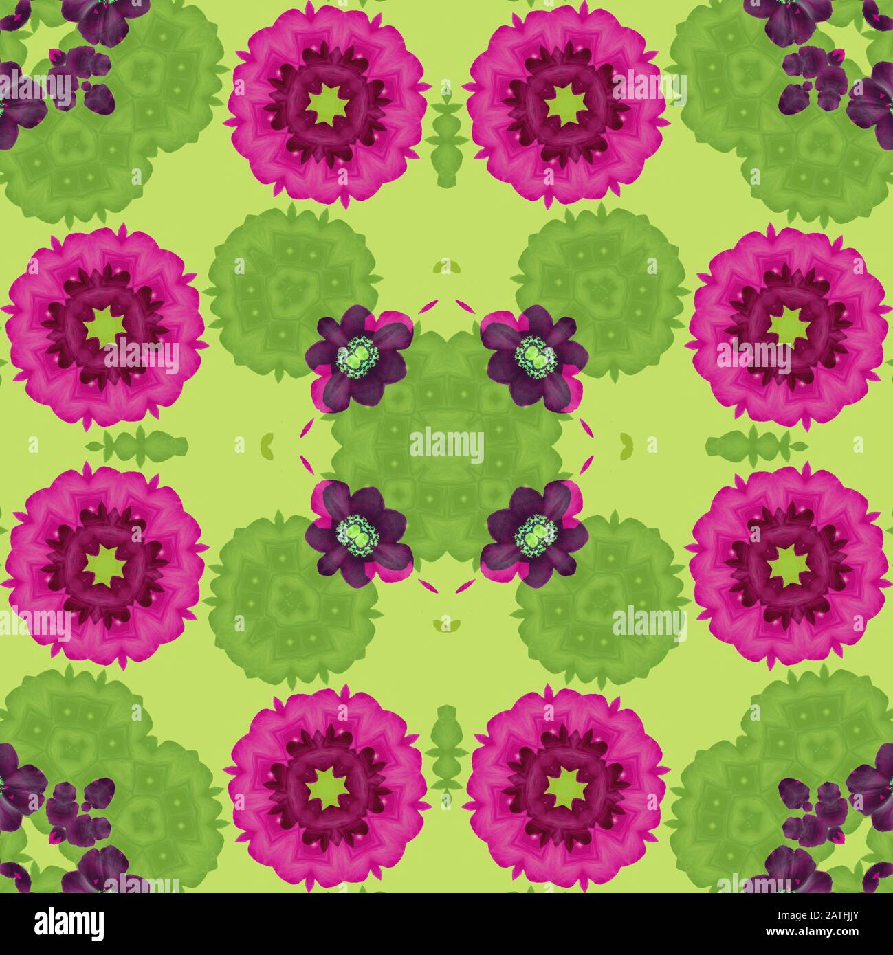 Fond en tissu sans coutures avec motif violet, lilas, rose et olive Banque D'Images