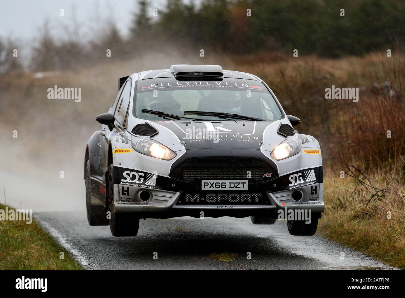 Galway, Galway, Irlande. 2 février 2020. Irish Tarmac Rally Championship, Galway International Rally; Stephen Wright et Liam Moynihan (Ford Fiesta R 5) se terminent à la 6ème place crédit global: Action plus Sports/Alay Live News Banque D'Images