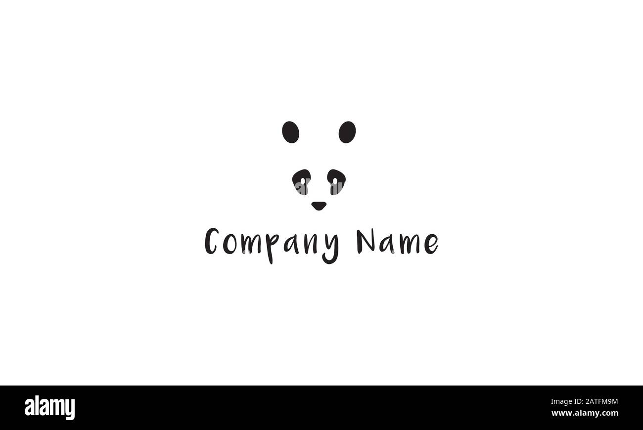 Logo vectoriel sur lequel une image abstraite de la tête d'un panda. Illustration de Vecteur