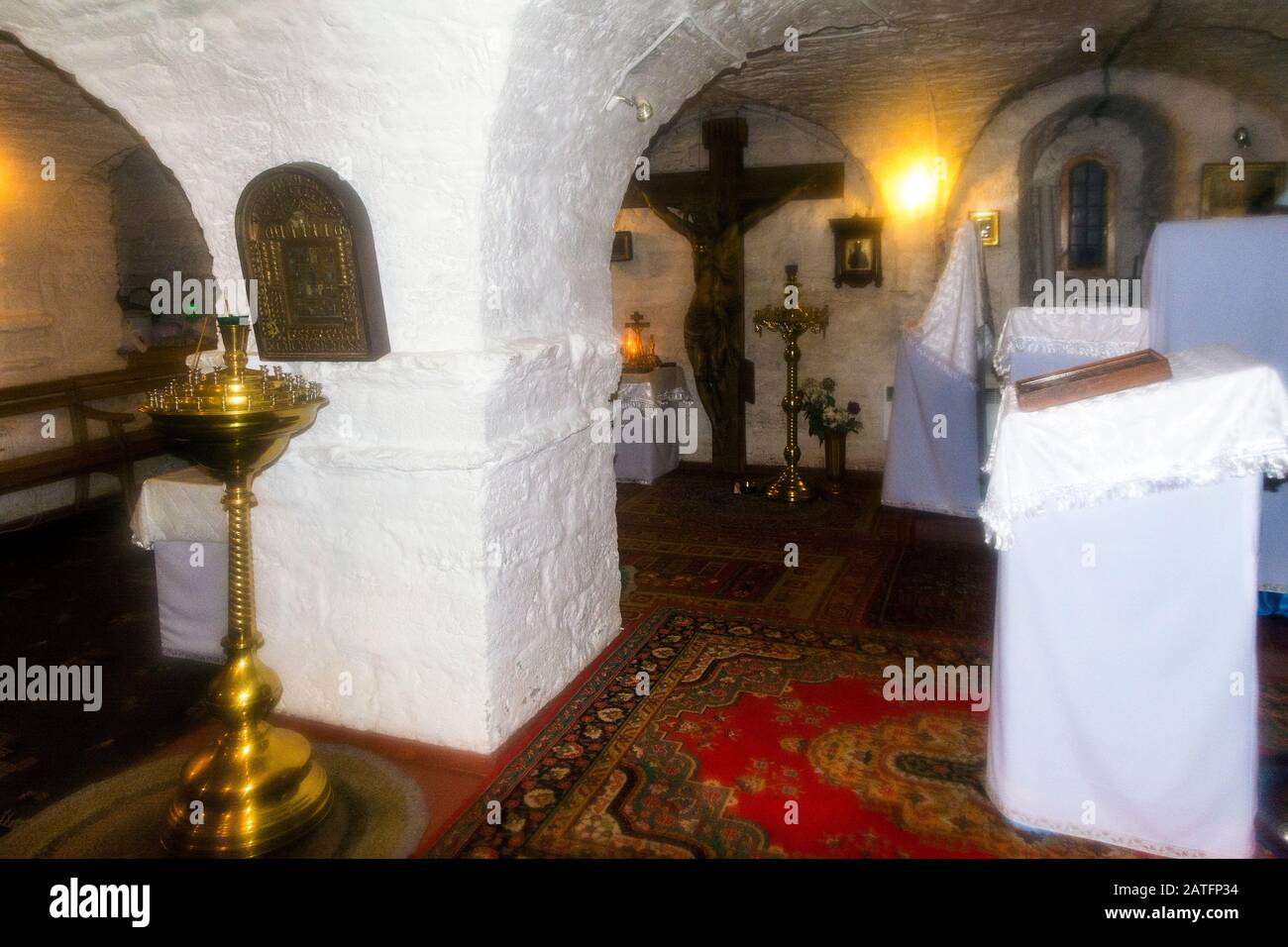 Intérieur de l'Église de l'Assomption de la mère de Dieu Banque D'Images