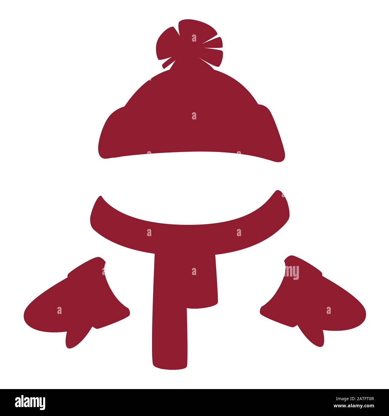 Écharpe hiver chaude et chapeau plat illustration vectorielle sur fond blanc Illustration de Vecteur