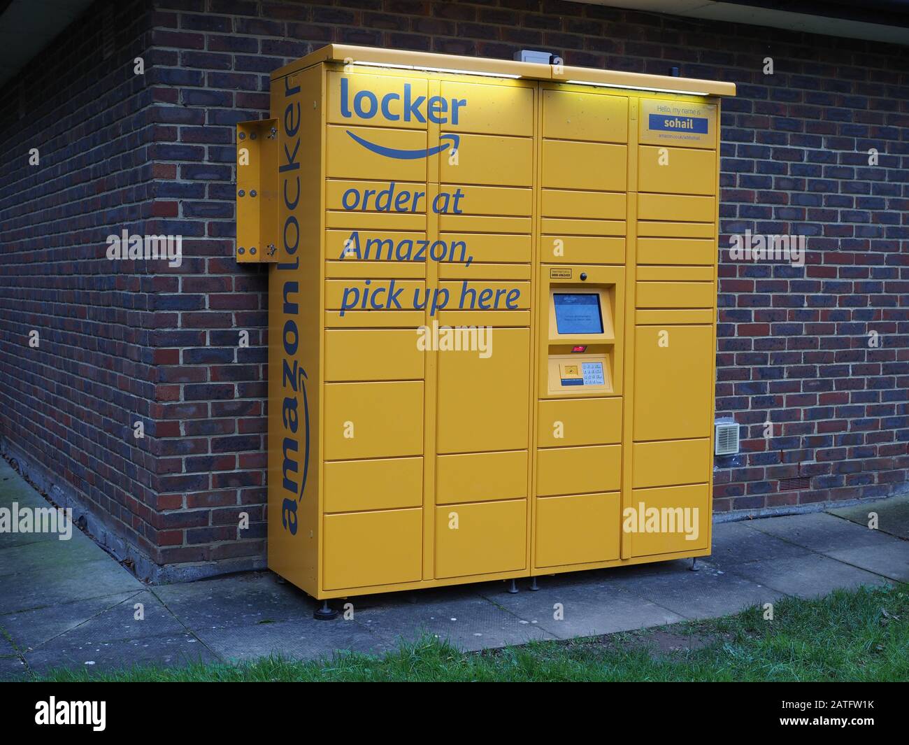 Un casier Amazon. Banque D'Images