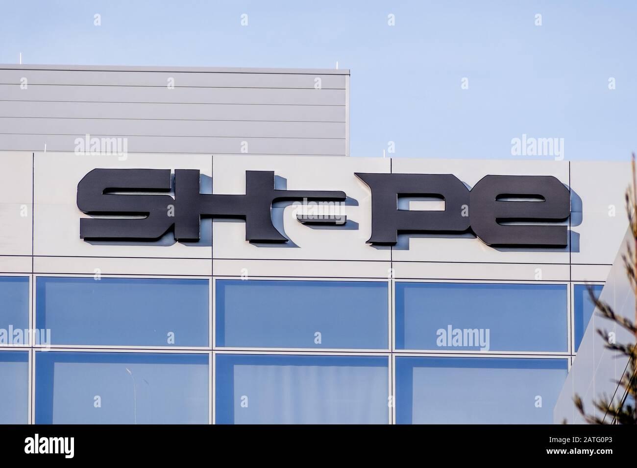 30 janvier 2020 Santa Clara / CA / USA - Shape Security logo à leur siège social dans la Silicon Valley; Shape Security est une société de cybersécurité et unico Banque D'Images
