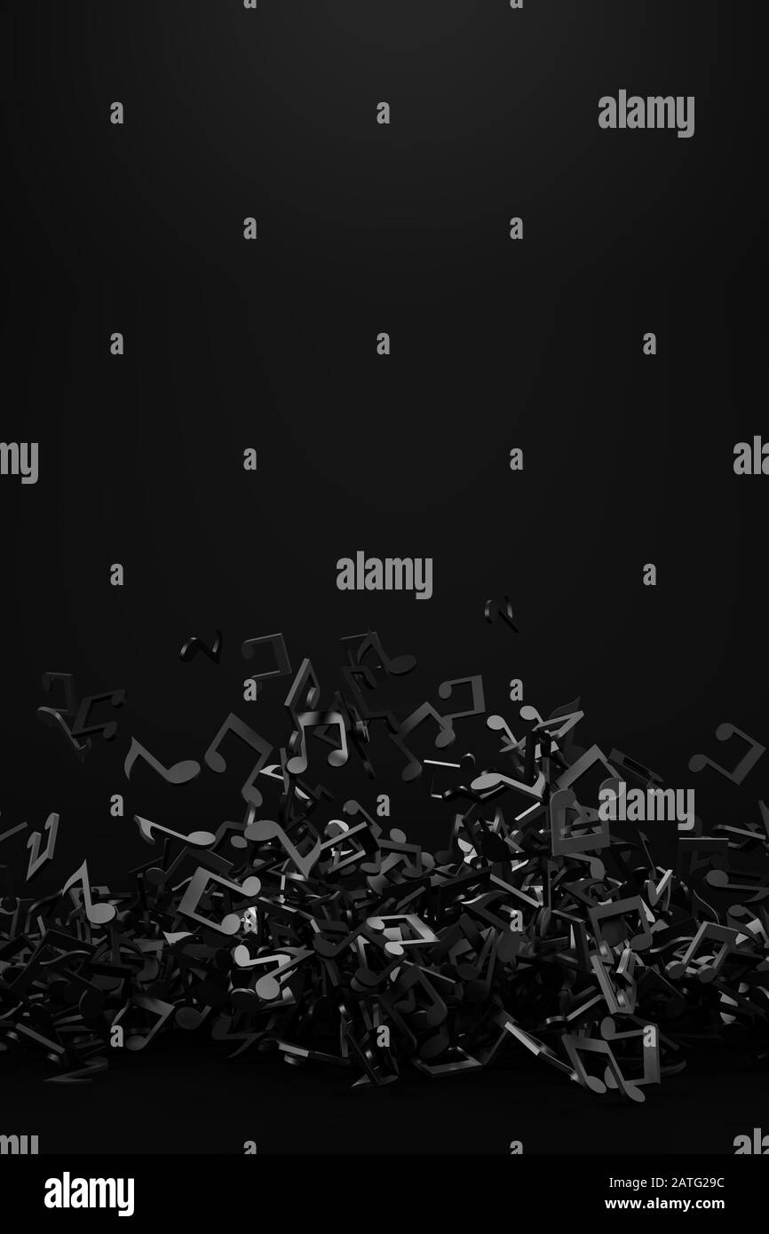 Des notes musicales infinies, des œuvres d'art et de la musique, qui rendent un arrière-plan conceptuel Banque D'Images