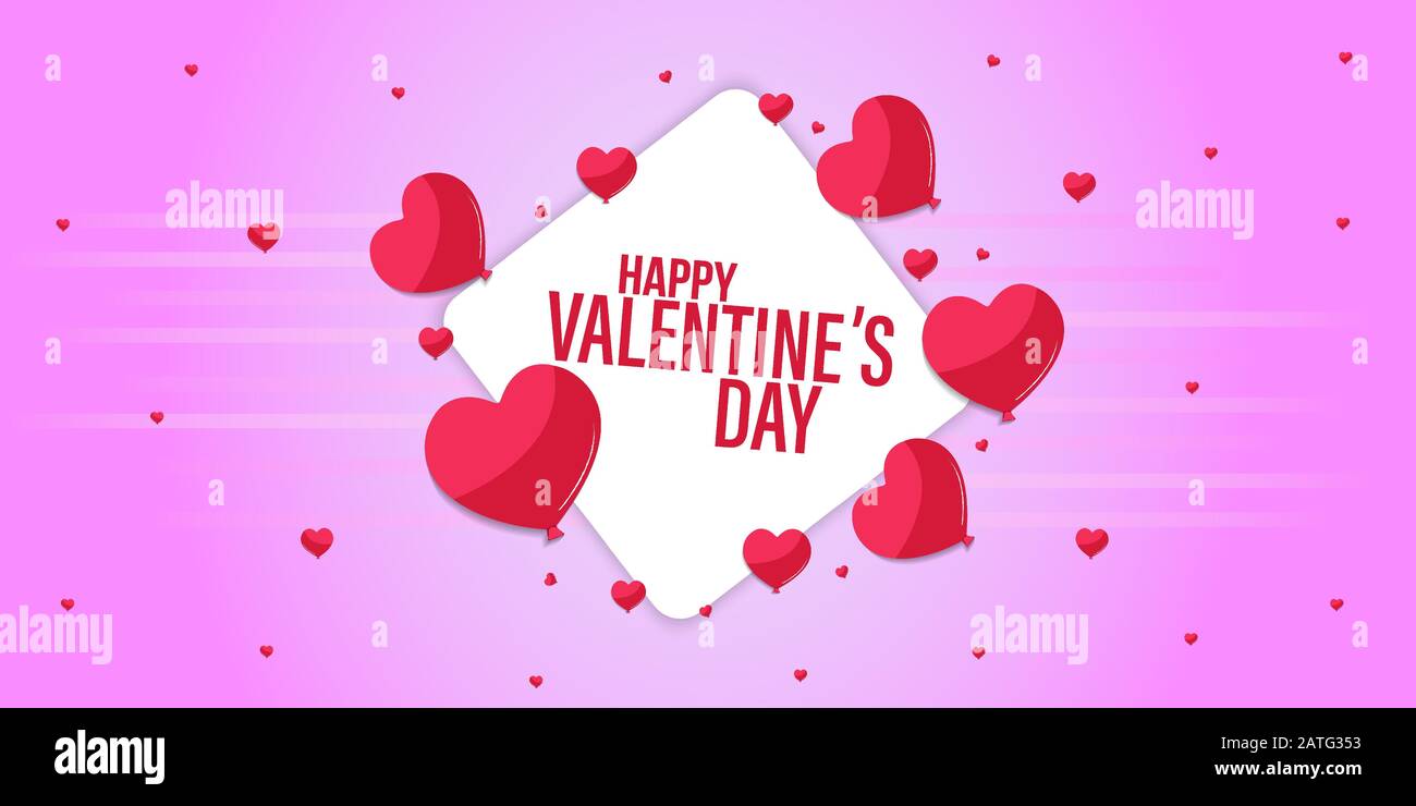 Happy Valentine's Day Greeting Card design Illustration de Vecteur