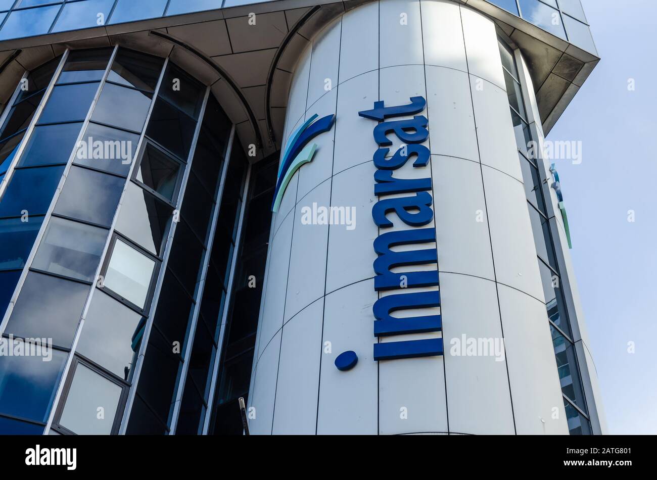Inmarsat est une société de technologie fournissant des communications par satellite basées à City Road à Londres, au Royaume-Uni Banque D'Images