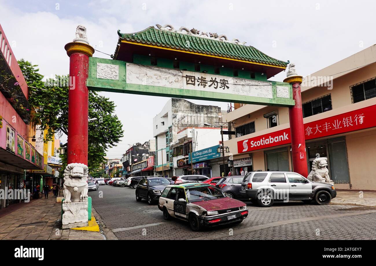 Chinatown Saint-Domingue République de Dominique Banque D'Images