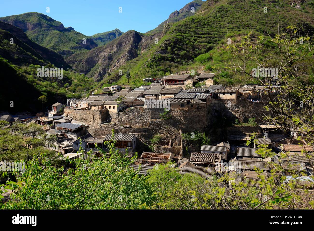 Anciens villages de Pékin, Chine Banque D'Images