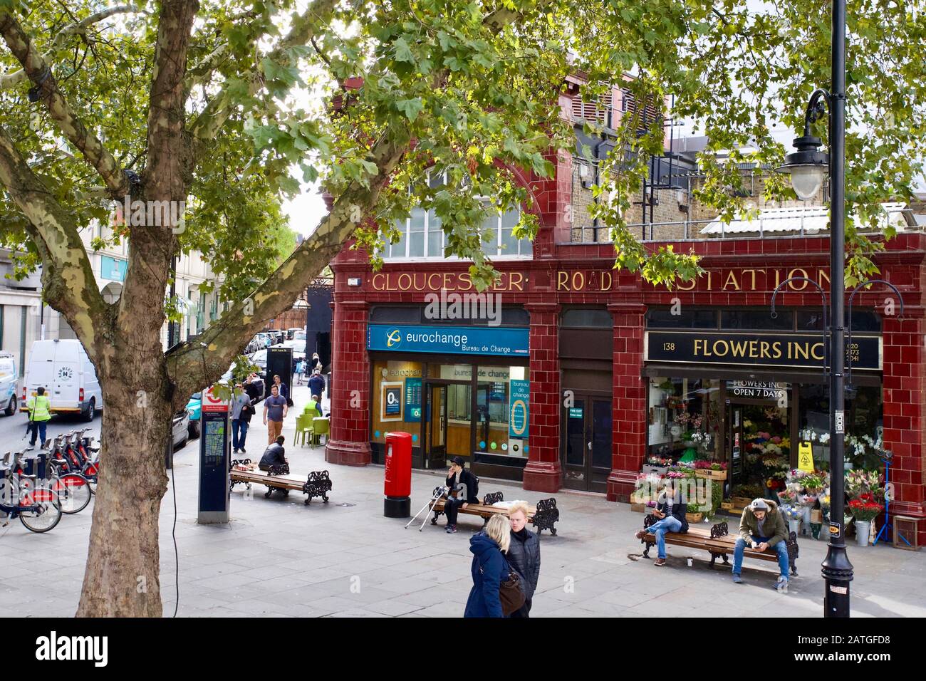 Métro, Gloucester Road, Londres, Angleterre. Banque D'Images