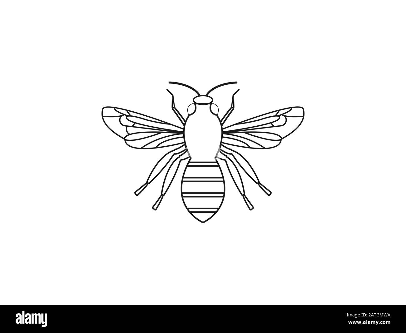 Icône miel d'abeille. Illustration vectorielle, conception plate. Illustration de Vecteur