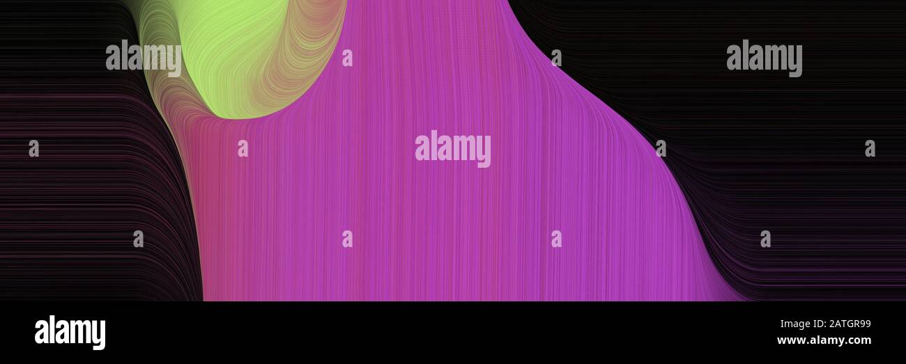 texture d'arrière-plan de bannière avec une couleur kaki modérée, noire et foncée et une illustration d'arrière-plan incurvé Banque D'Images