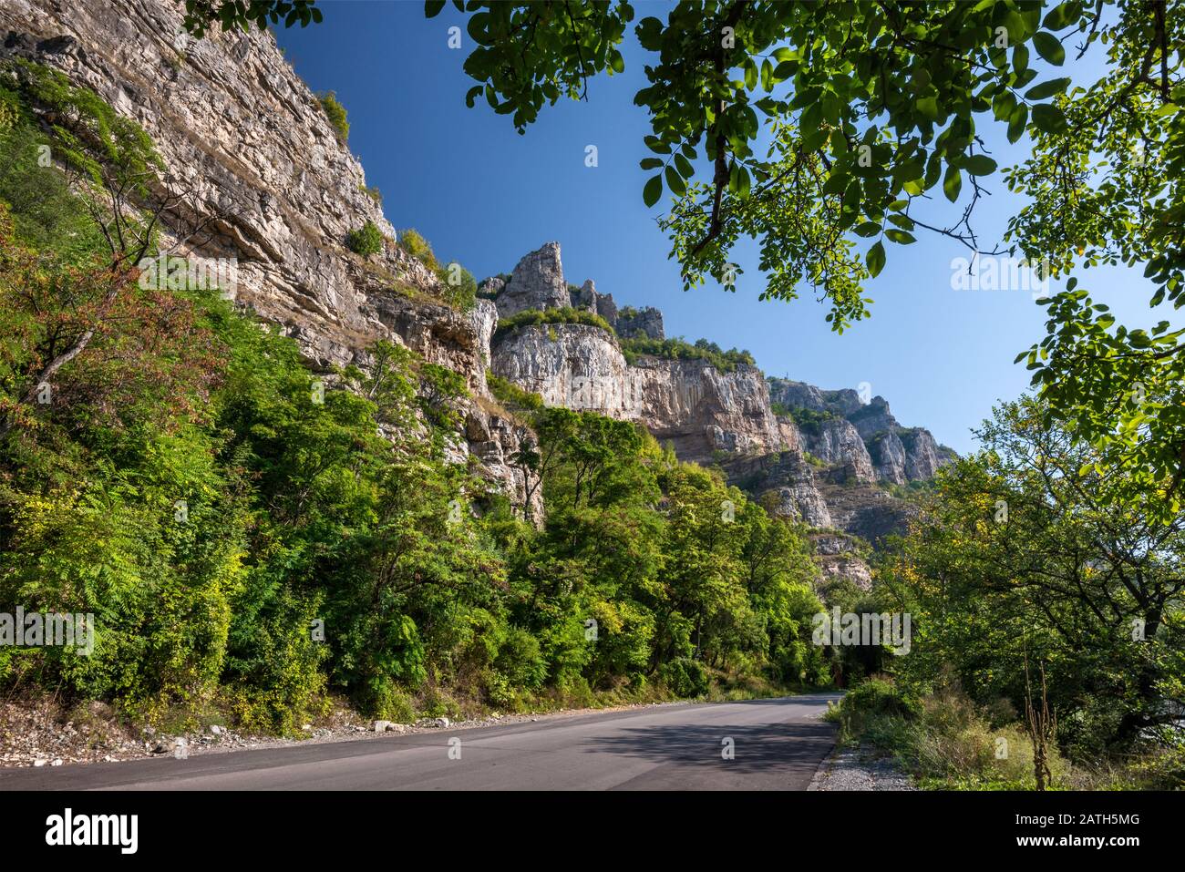 Les rochers de Lakatnik au parc naturel des Balkans de Vrachanski, dans les montagnes des Balkans (Stara Planina), dans la gorge d'Iskar, près du village de Gara Lakatnik, en Bulgarie Banque D'Images