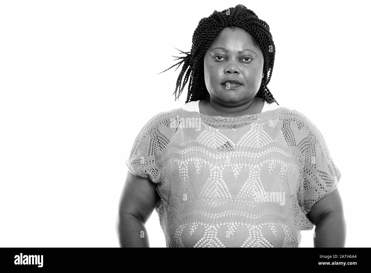 Portrait de femme africaine noire gras Banque D'Images