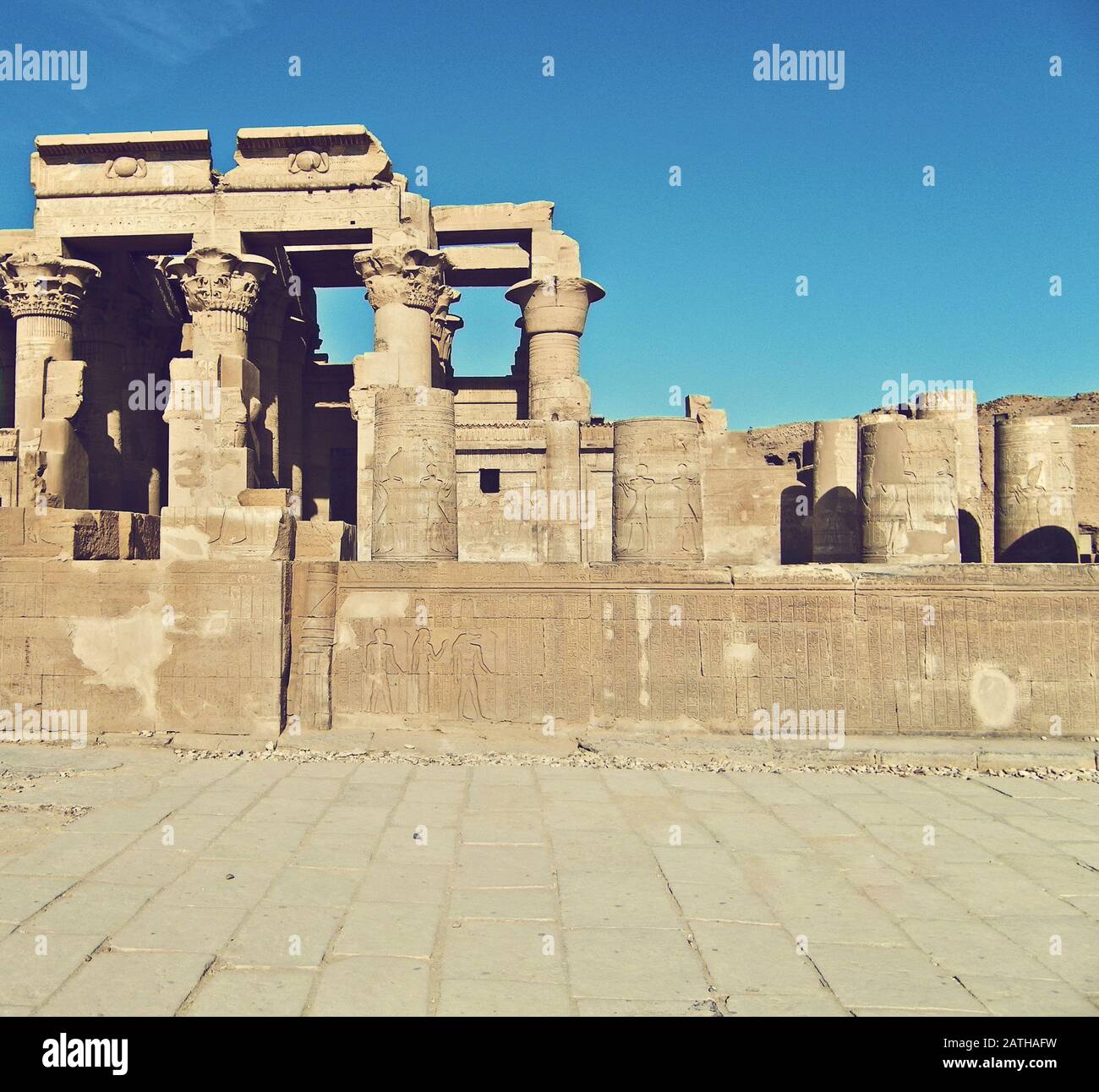 Temple des ruines de Kom Ombo, Egypte Banque D'Images